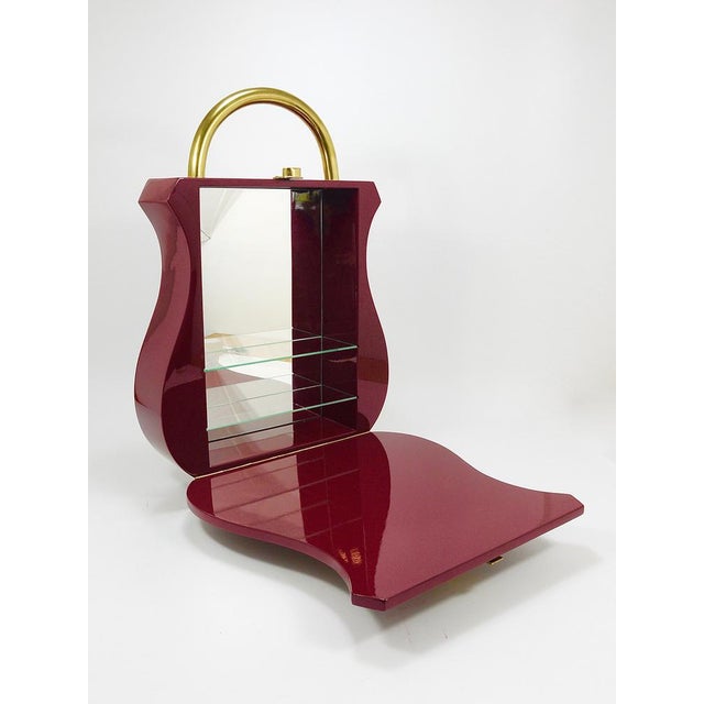 Italian Padlock Home Bar Cabinet, 1970s For Sale - Image 3 of 18