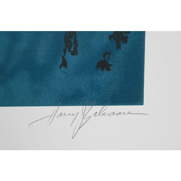 This lithograph, titled "First Mountain Flying," was created by the American artist, Harry Schaare (1922 - 2008), in 1979....