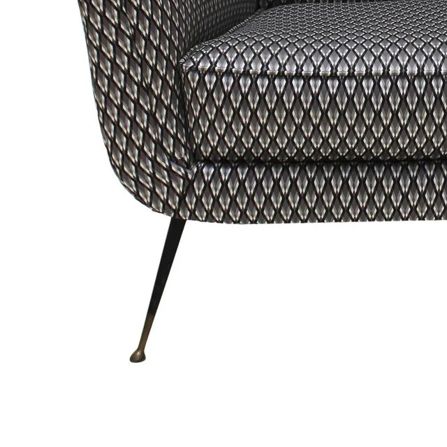 Mid-Century Modern Armchair in Serpentino Fabric by Gigi Radice For Sale - Image 6 of 11