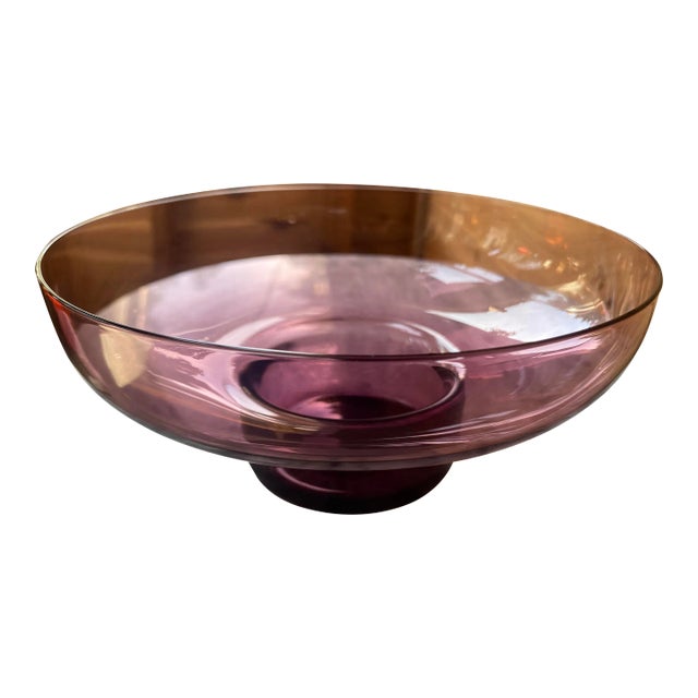 Mid-Century Modern Amethyst Glass Bowl For Sale