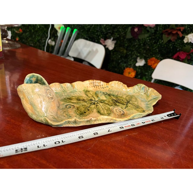 1970s Asian Ceramic Hand Painted Fish Decorative Plate For Sale In Atlanta - Image 6 of 9