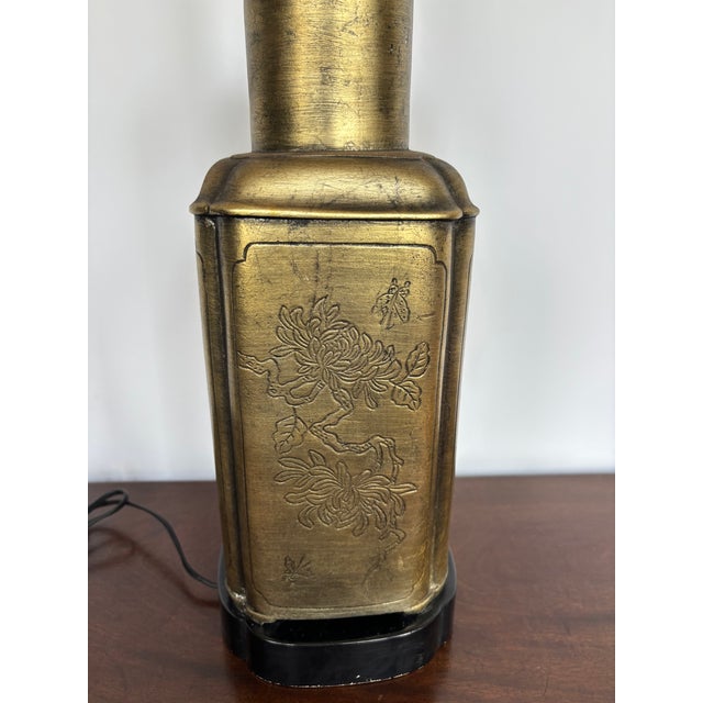 1970s Stunning Brass Lamp With Felt Bottom. For Sale In Philadelphia - Image 6 of 7