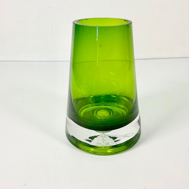 Hollywood Regency 1970s Vintage Polish Boho Chic Hollywood Regency Hand Blown Glass Vase. For Sale - Image 3 of 15