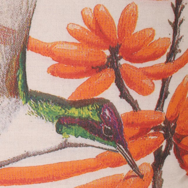 Down filled linen throw pillows with a dramatic printed botanical image. Please see our other listings for the near pair.