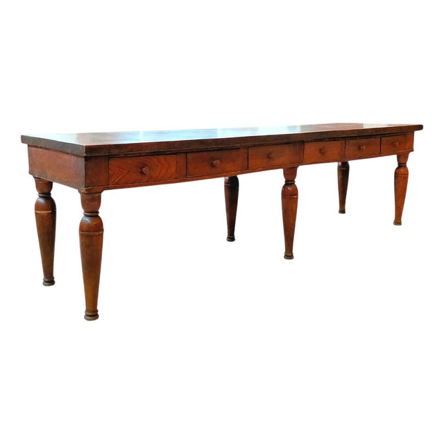 Large Antique 6-Legged Table, Early 1800s For Sale