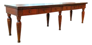 Large Antique 6-Legged Table, Early 1800s