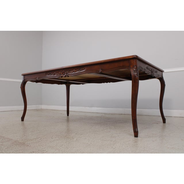 Cherry French Louis XV Style Banded Dining Table For Sale - Image 16 of 16