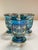 Farmhouse Mid 20th Century Windsor Blue Iridescent Juice Glasses- Set of 3 For Sale - Image 3 of 11