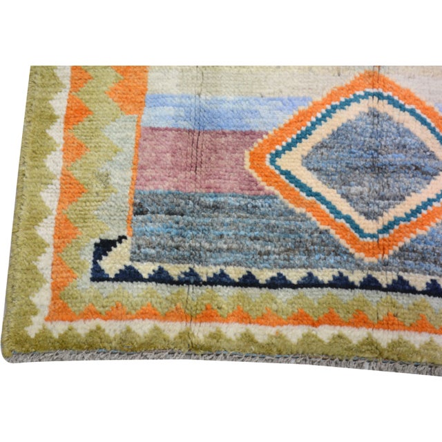 Vintage Gabbeh Knotted Wool Rug, 2'9''x3'7'' For Sale - Image 4 of 5