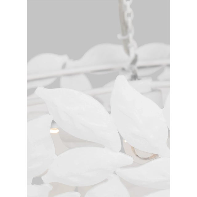 Alexa Hampton by Visual Comfort Studio Kelan Small Pendant, Textured White For Sale - Image 4 of 5