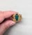 Vintage 1960s Signed Napier Goldtone Oval Faux-Emerald Adjustable Ring For Sale - Image 9 of 12
