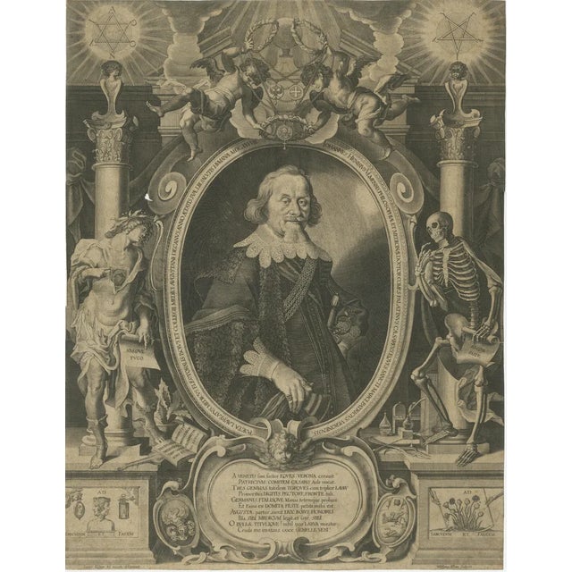 Kilian, Portrait of Johannes Henisius, Augsburg, 1638, Print For Sale