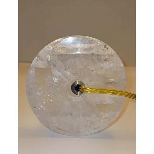 Glass 21st Century Rock Crystal Lamp For Sale - Image 7 of 8