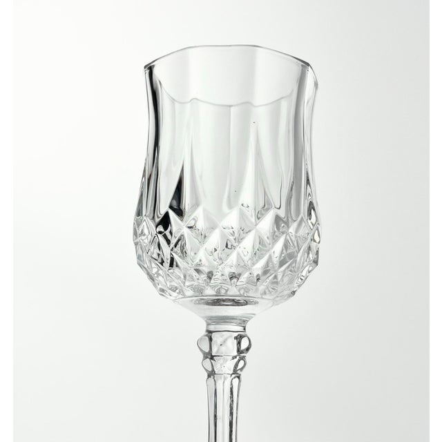 1990s 1990s Cristal D’Arques “Longchamp” Crystal Cordial Liqueur Wine Glasses - Set of 12 For Sale - Image 5 of 5