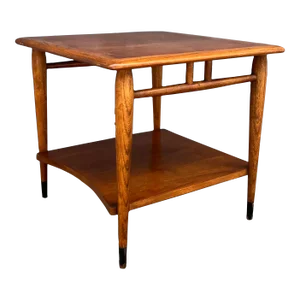 Mid 20th Century Lane Acclaim Square Side Table With Curved Lower Shelf