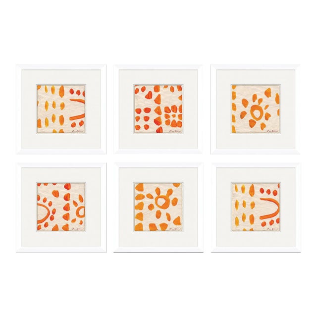 Bon Dia by Dana Gibson, Framed Art Prints - Set of 6 For Sale