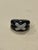 Approximately 0.2 Carat White Diamond and Black Onyx Ring 18 Karat White Gold size 5 &1/2 18 K gold 9.3 Grams, Stamped for...