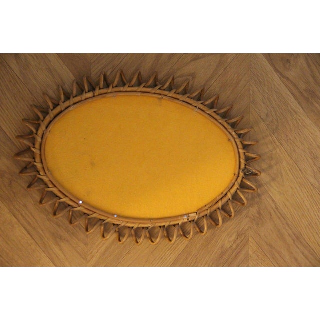 Round Wall Mirror in Rattan and Bamboo, 1960s For Sale - Image 13 of 14