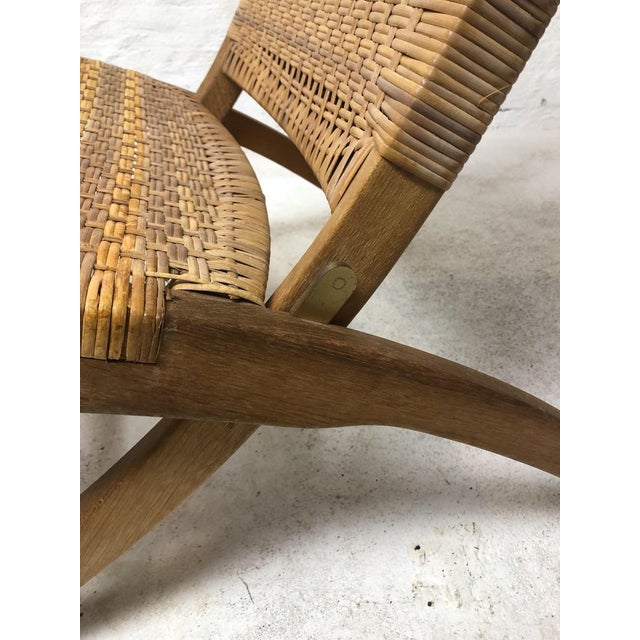 Tan JH512 Folding Chair by Hans J. Wegner for Johannes Hansen, Denmark For Sale - Image 8 of 10