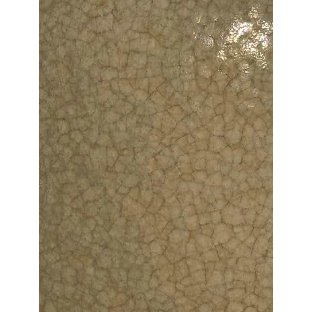 Chinoiserie Vintage Circa 1960s Chinoiserie Lamp, Cream Color With Crackle Finish For Sale - Image 3 of 10