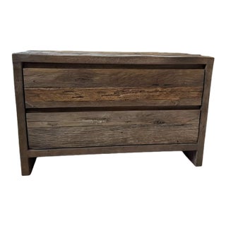 Restoration Hardware Reclaimed Oak Nighstand For Sale