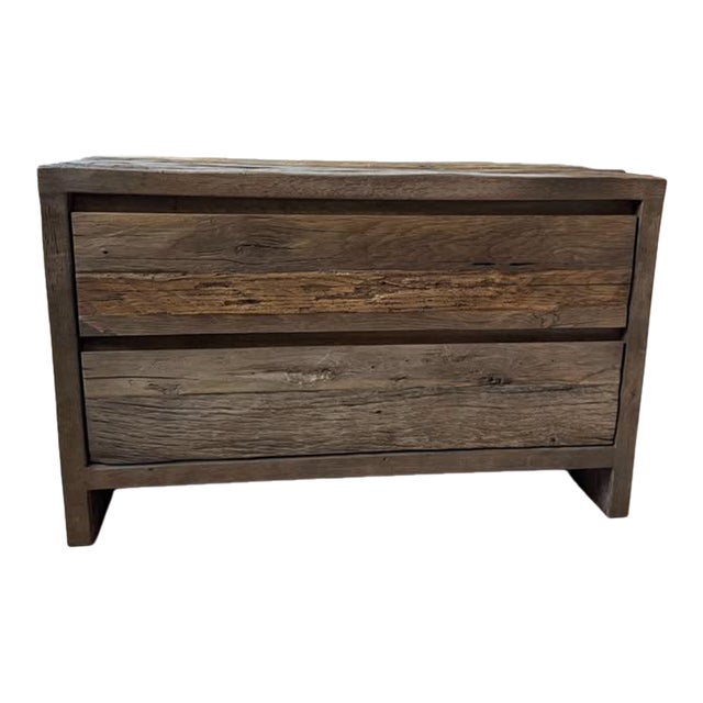 Restoration Hardware Reclaimed Oak Nighstand For Sale