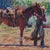 By the Midway by Jeff Slemons | Soft Pastel on Sanded Paper of a cowboy with a horse For Sale