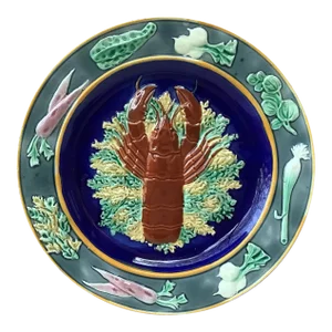 19th Century Victorian Wedgwood Majolica Lobster Plate