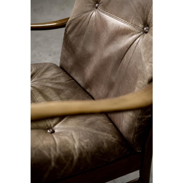 Vintage Danish High Chair in Beech and Brown Leather from Farstrup Møbler, 1970s For Sale - Image 9 of 18