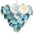 Space Age Blue Murano Chandelier, 1990s For Sale