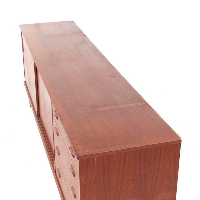 Arne Vodder Style Mid Century Teak Credenza For Sale - Image 12 of 13