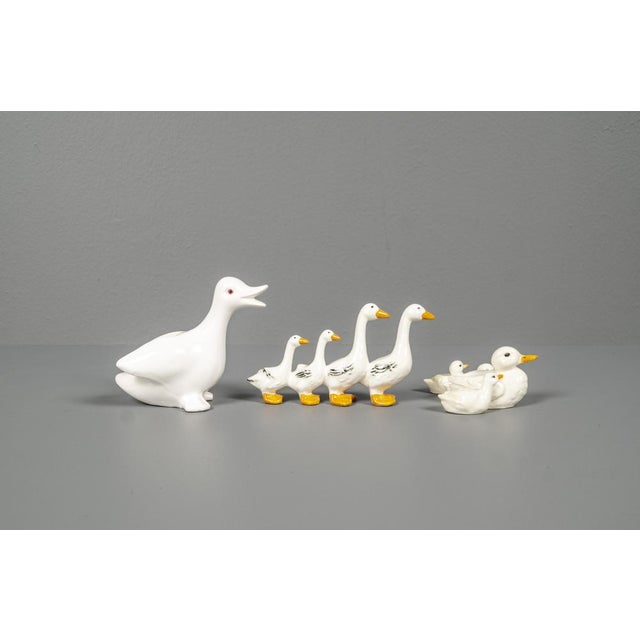 3 porcelain ducks from the 70s. The 3 ducks of different sizes. Made in Germany by Göbel and Made in Taiwan by Dept. 3...