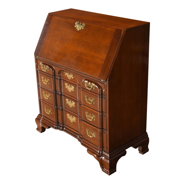 Vintage Mahogany Councill Secretary Desk For Sale