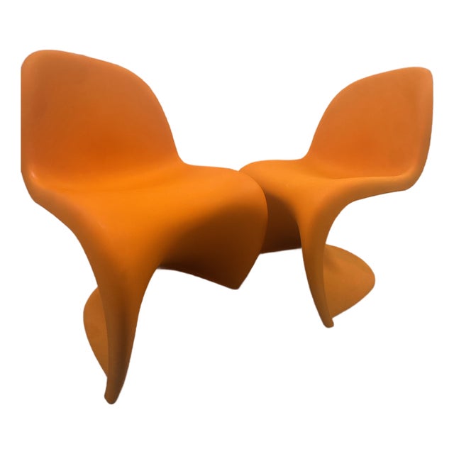 Vintage Post Modern 1990s Pantonstolen (Vernor Panton) Chair Pair (2) For Sale