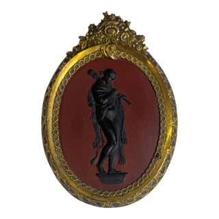 Antique 18th Century Wedgwood Basalt Jasperware Rosso Antico Neoclassical Plaque For Sale