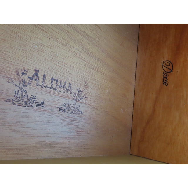 Dixie Aloha Hollywood Regency Faux Bamboo Painted Long Sideboard Dresser 6137 For Sale - Image 11 of 17