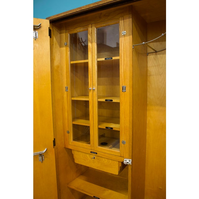Vintage Art Deco Oak Wardrobe from Compactum, 1930s For Sale - Image 12 of 14