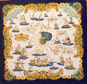 HERMÈS VOILES de LUMIÈRE Silk Scarf designed by Joachim Metz 1995