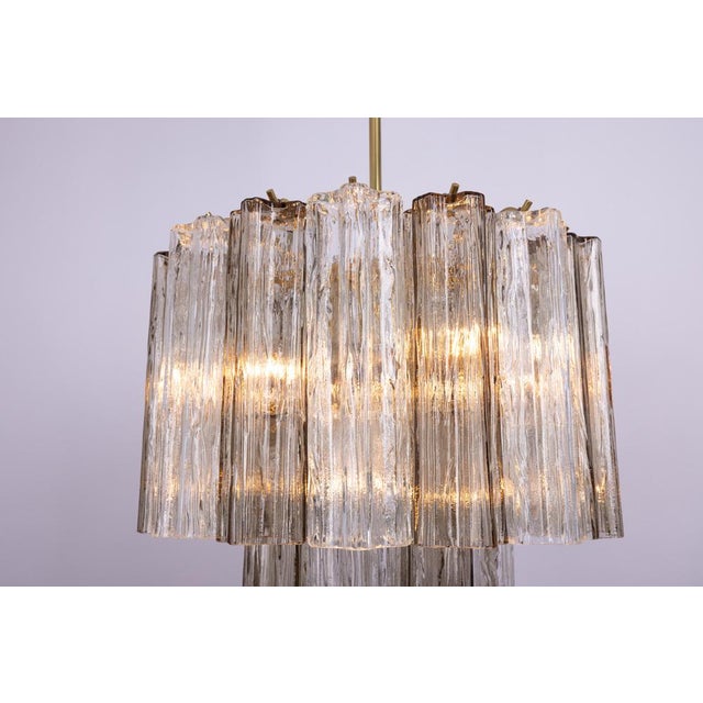 1960s Large Murano Glass Tronchi Chandelier by Venini for Kalmar, Austria, 1960s For Sale - Image 5 of 17