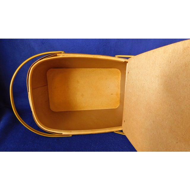 Large Vintage Hawkeye Burlington Wicker Picnic Basket Service for 6 & Table Insert Chairish