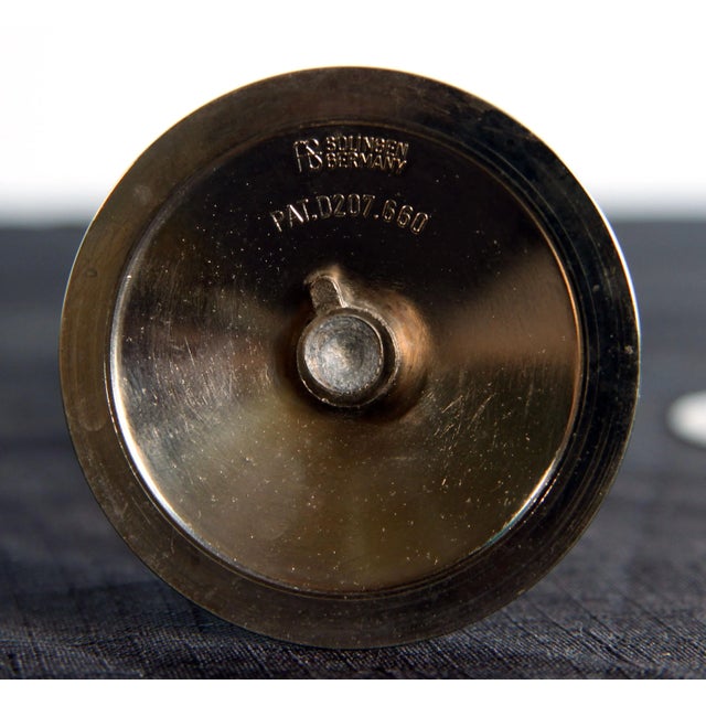 Metal Vintage Mid Century Modern Solingen German Chrome Candle Sticks - a Pair For Sale - Image 7 of 7