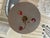 Red Italian Modern Enamel and Brass Pendant For Sale - Image 8 of 14