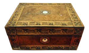 Antique Tunbridge Parquetry Sewing Caddy Box