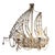 Silver Italian Ship Chandelier, 1950s For Sale - Image 8 of 10