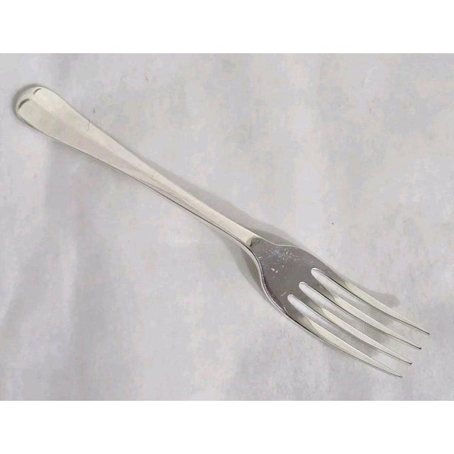 1920s Antique Art Deco Sterling Silver Dessert Forks, Sheffield, 1920, Set of 6 For Sale - Image 5 of 12