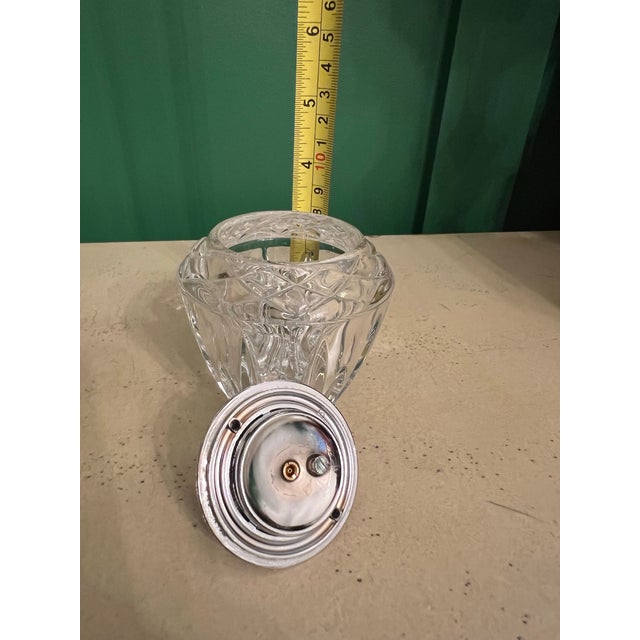 1970s Vintage Crystal Table Lighter For Sale - Image 5 of 7