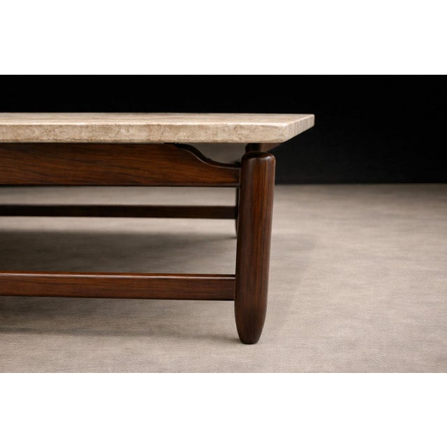Coffee Table in Solid Rosewood & Marble by Jorge Jabour for Móveis Cantu, Brazilian Modern, 1960s – Lot 645 For Sale - Image 12 of 14