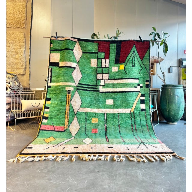 Vintage Berber Moroccan Rug, 1990 For Sale - Image 9 of 9