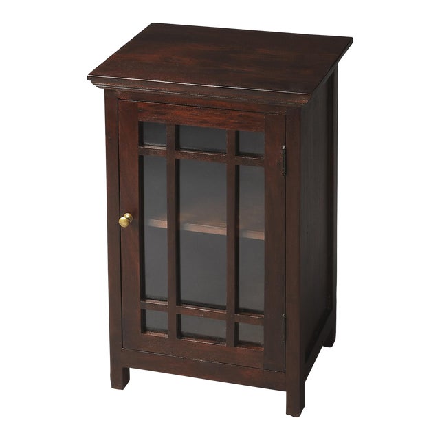 Baxter Transitional Cabinet, Dark Brown For Sale