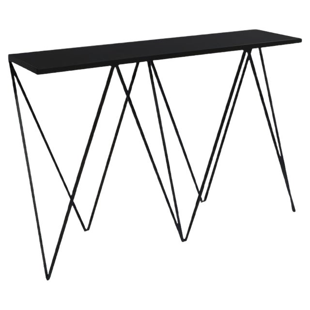 Giraffe Console Table with Natural Linoleum Top in Black by &New For Sale